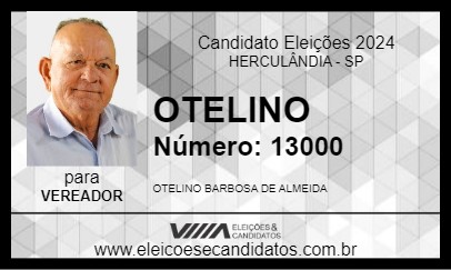 Candidato OTELINO 2024 - HERCULÂNDIA - Eleições