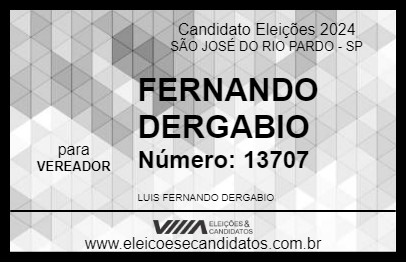 Candidato FERNANDO DERGABIO 2024 - SÃO JOSÉ DO RIO PARDO - Eleições