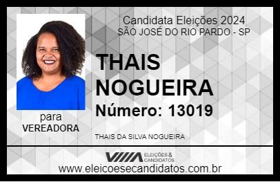 Candidato THAIS NOGUEIRA 2024 - SÃO JOSÉ DO RIO PARDO - Eleições