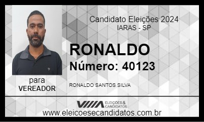 Candidato RONALDO 2024 - IARAS - Eleições