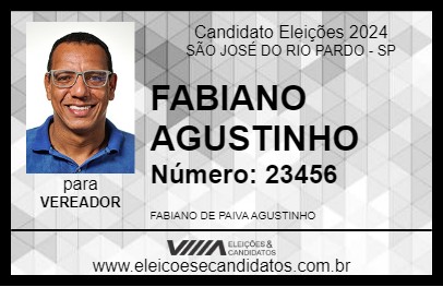 Candidato FABIANO AGUSTINHO 2024 - SÃO JOSÉ DO RIO PARDO - Eleições