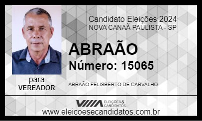 Candidato ABRAÃO 2024 - NOVA CANAÃ PAULISTA - Eleições