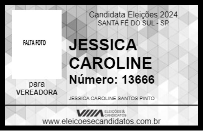 Candidato JESSICA CAROLINE 2024 - SANTA FÉ DO SUL - Eleições