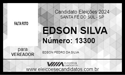 Candidato EDSON SILVA 2024 - SANTA FÉ DO SUL - Eleições