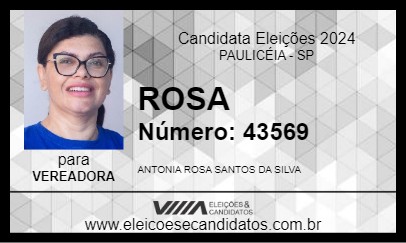 Candidato ROSA 2024 - PAULICÉIA - Eleições