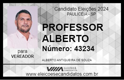 Candidato PROFESSOR ALBERTO 2024 - PAULICÉIA - Eleições