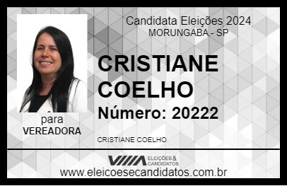 Candidato CRISTIANE COELHO 2024 - MORUNGABA - Eleições