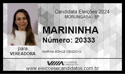 Candidato MARININHA 2024 - MORUNGABA - Eleições