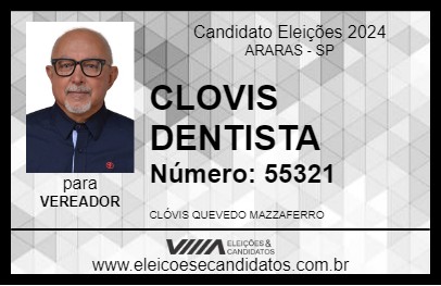 Candidato CLOVIS DENTISTA 2024 - ARARAS - Eleições