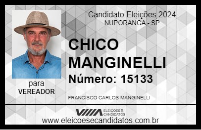 Candidato CHICO MANGINELLI 2024 - NUPORANGA - Eleições