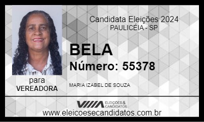 Candidato BELA 2024 - PAULICÉIA - Eleições