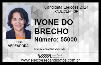 Candidato IVONE DO BRECHO 2024 - PAULICÉIA - Eleições