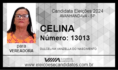 Candidato CELINA 2024 - AVANHANDAVA - Eleições