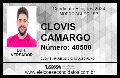 Candidato CLOVIS CAMARGO 2024 - MORRO AGUDO - Eleições