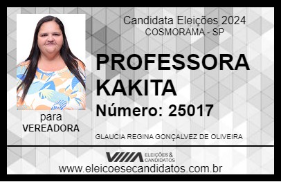 Candidato PROFESSORA KAKITA 2024 - COSMORAMA - Eleições