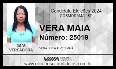 Candidato VERA MAIA 2024 - COSMORAMA - Eleições