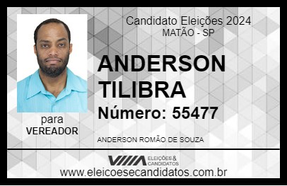 Candidato ANDERSON TILIBRA 2024 - MATÃO - Eleições