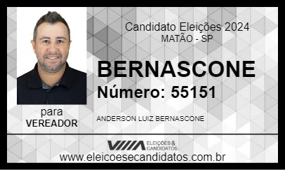 Candidato BERNASCONE 2024 - MATÃO - Eleições