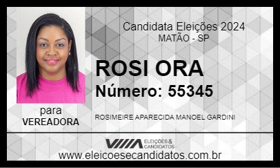 Candidato ROSI ORA 2024 - MATÃO - Eleições