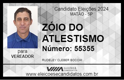 Candidato ZÓIO DO ATLESTISMO 2024 - MATÃO - Eleições