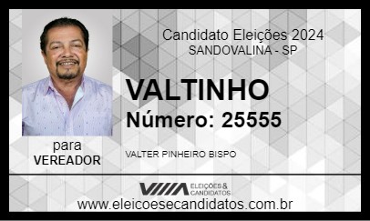 Candidato VALTINHO 2024 - SANDOVALINA - Eleições