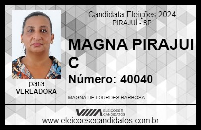 Candidato MAGNA PIRAJUI C 2024 - PIRAJUÍ - Eleições