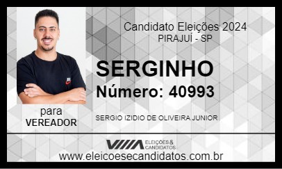 Candidato SERGINHO 2024 - PIRAJUÍ - Eleições