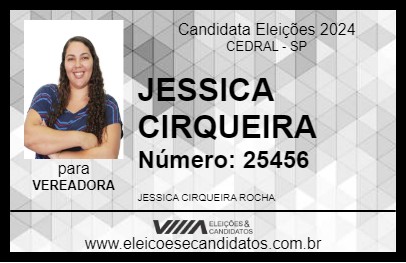 Candidato JESSICA CIRQUEIRA 2024 - CEDRAL - Eleições