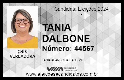 Candidato TANIA DALBONE 2024 - SÃO ROQUE - Eleições