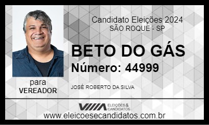 Candidato BETO DO GÁS 2024 - SÃO ROQUE - Eleições