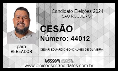 Candidato CESÃO 2024 - SÃO ROQUE - Eleições