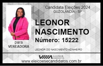 Candidato LEONOR NASCIMENTO 2024 - GUZOLÂNDIA - Eleições