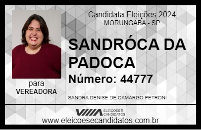 Candidato SANDRÓCA DA PADOCA 2024 - MORUNGABA - Eleições