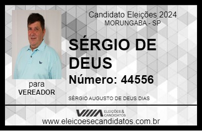 Candidato SÉRGIO DE DEUS 2024 - MORUNGABA - Eleições