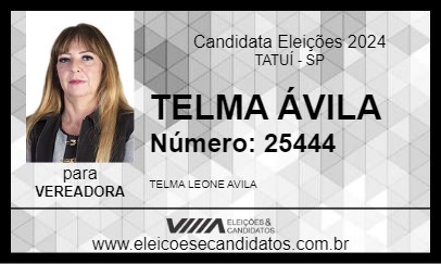 Candidato TELMA ÁVILA  2024 - TATUÍ - Eleições