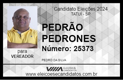 Candidato PEDRÃO PEDRONES  2024 - TATUÍ - Eleições