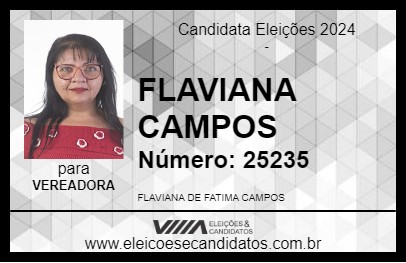 Candidato FLAVIANA CAMPOS  2024 - TATUÍ - Eleições