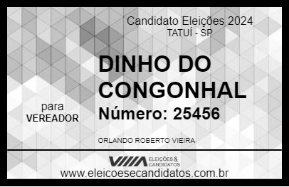 Candidato DINHO DO CONGONHAL  2024 - TATUÍ - Eleições