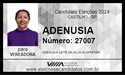 Candidato ADENUSIA 2024 - CASTILHO - Eleições