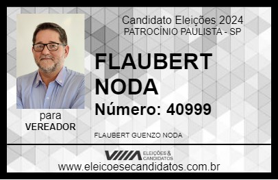 Candidato FLAUBERT NODA 2024 - PATROCÍNIO PAULISTA - Eleições