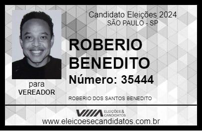 Candidato ROBERIO BENEDITO 2024 - SÃO PAULO - Eleições