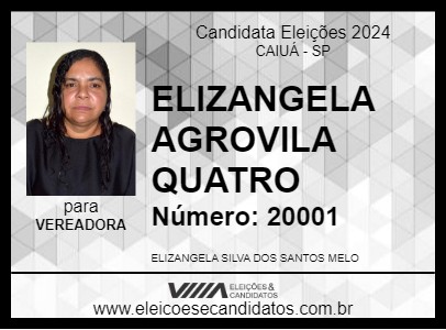 Candidato ELIZANGELA AGROVILA QUATRO 2024 - CAIUÁ - Eleições