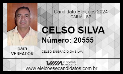 Candidato CELSO SILVA 2024 - CAIUÁ - Eleições