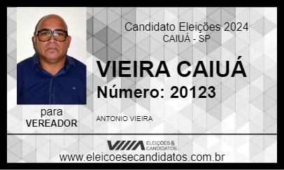 Candidato VIEIRA CAIUÁ 2024 - CAIUÁ - Eleições