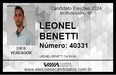 Candidato LEONEL DA NET 2024 - MORUNGABA - Eleições