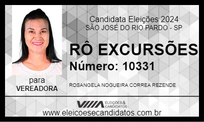 Candidato RÔ EXCURSÕES 2024 - SÃO JOSÉ DO RIO PARDO - Eleições