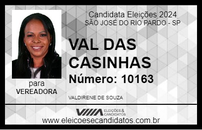 Candidato VAL DAS CASINHAS 2024 - SÃO JOSÉ DO RIO PARDO - Eleições