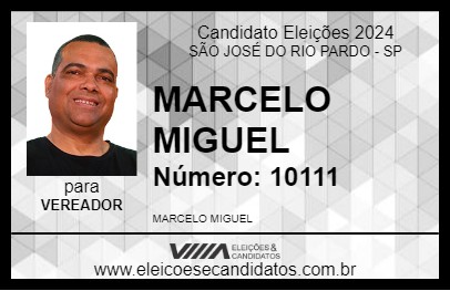 Candidato MARCELO MIGUEL 2024 - SÃO JOSÉ DO RIO PARDO - Eleições