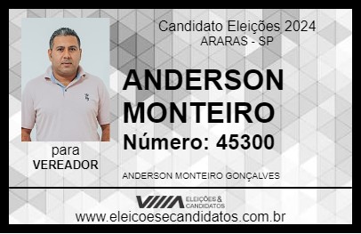 Candidato ANDERSON MONTEIRO 2024 - ARARAS - Eleições