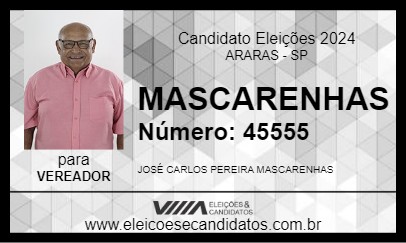 Candidato MASCARENHAS 2024 - ARARAS - Eleições